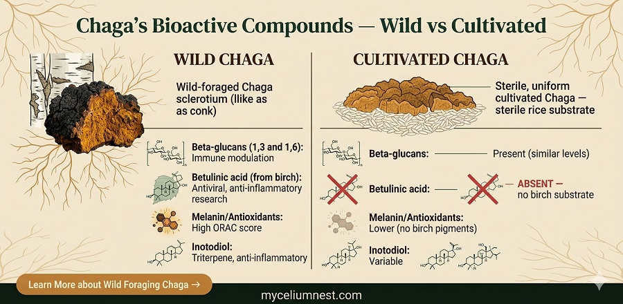 chaga bioactive compounds diagram
