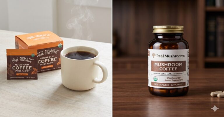 four sigmatic vs real mushrooms