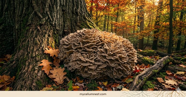 hen of the woods maitake identification