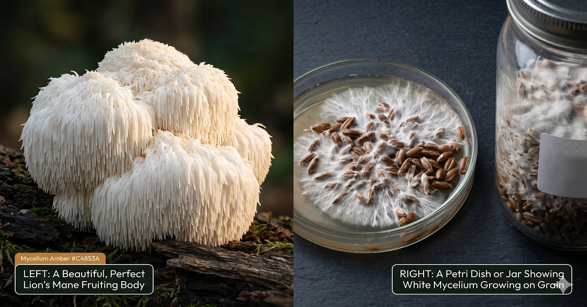 lion's mane mushroom fruiting body