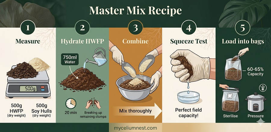 master mix rexipe infographics step by step