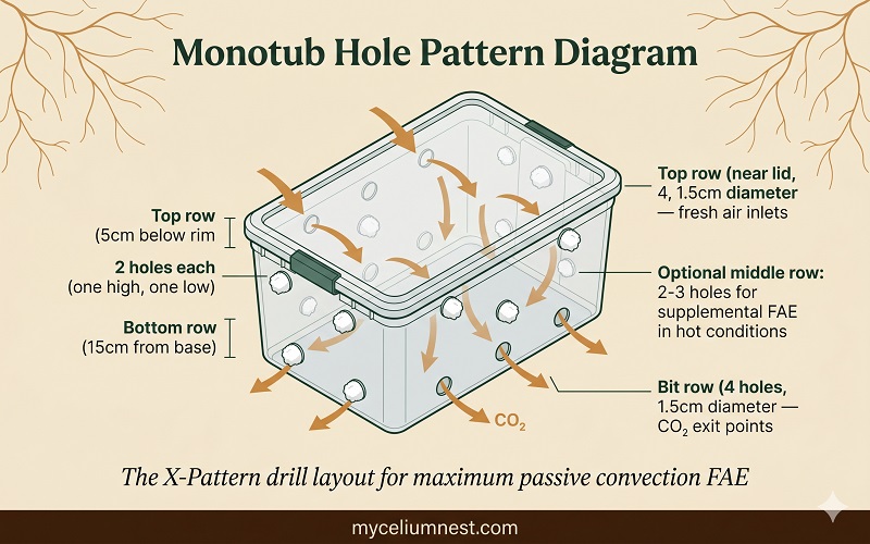 monotub hole pattern diagram