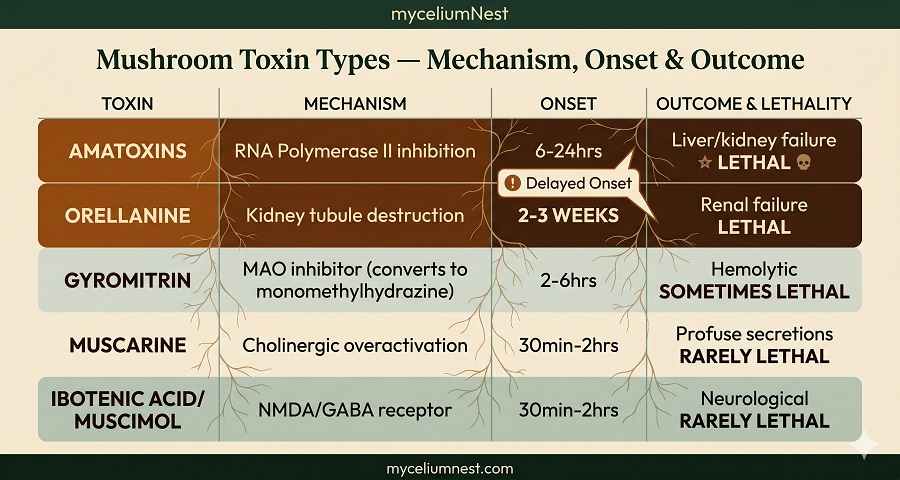 mushroom toxins types